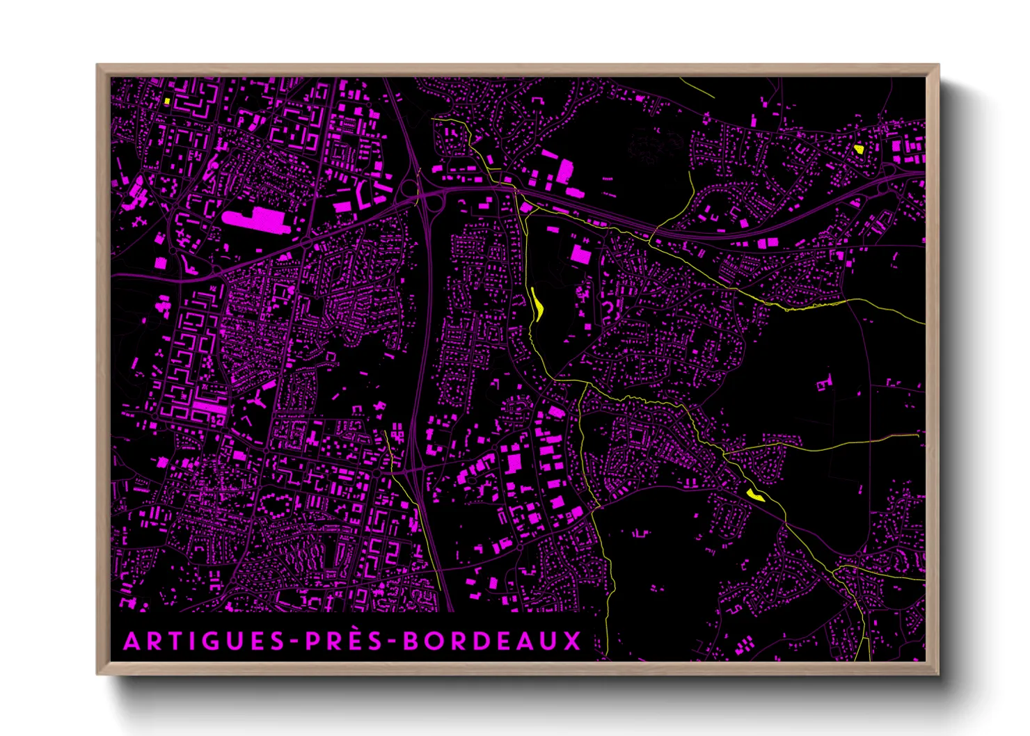 Une affiche de carte sur Artigues-près-Bordeaux