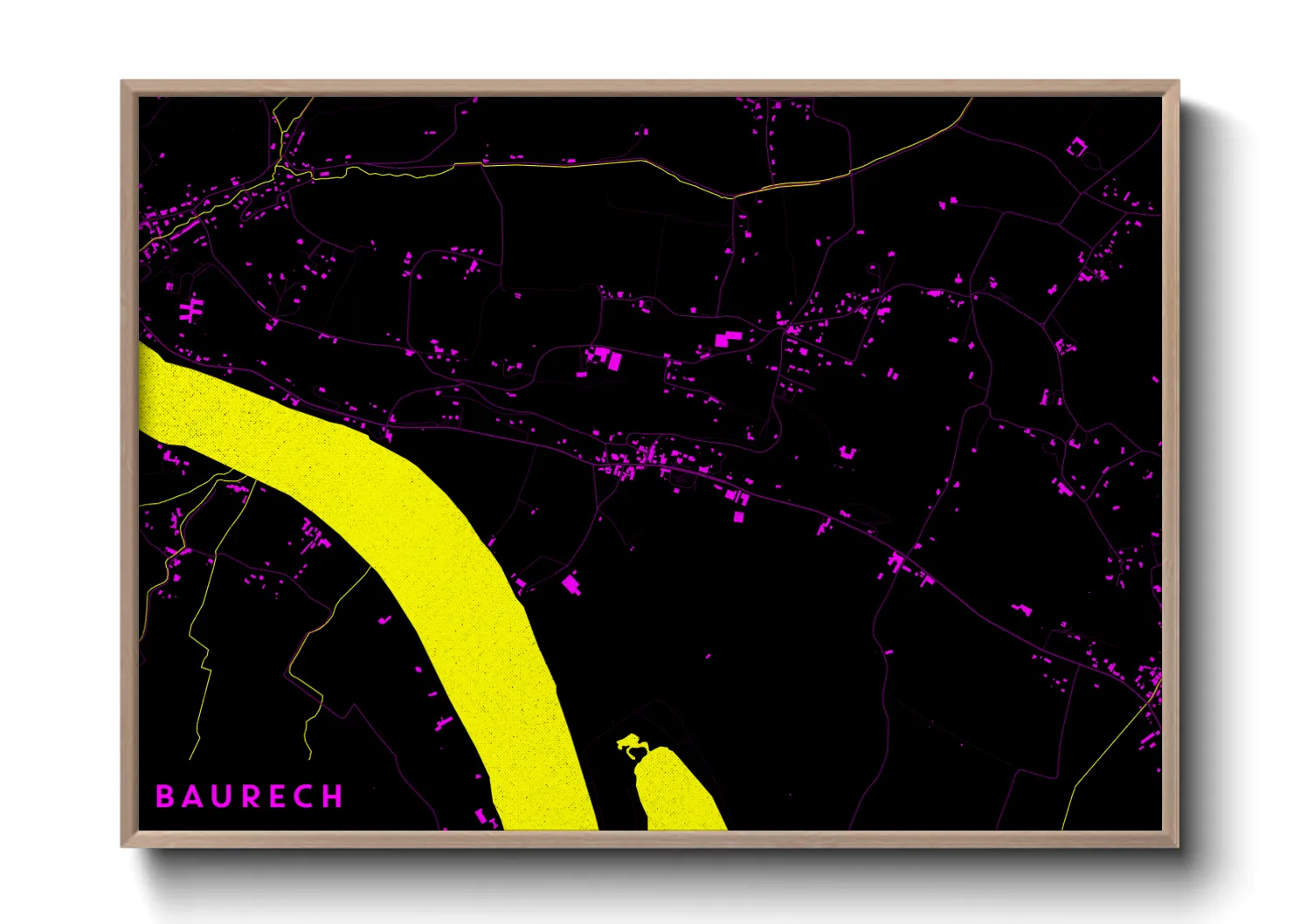 Une affiche de carte sur Baurech