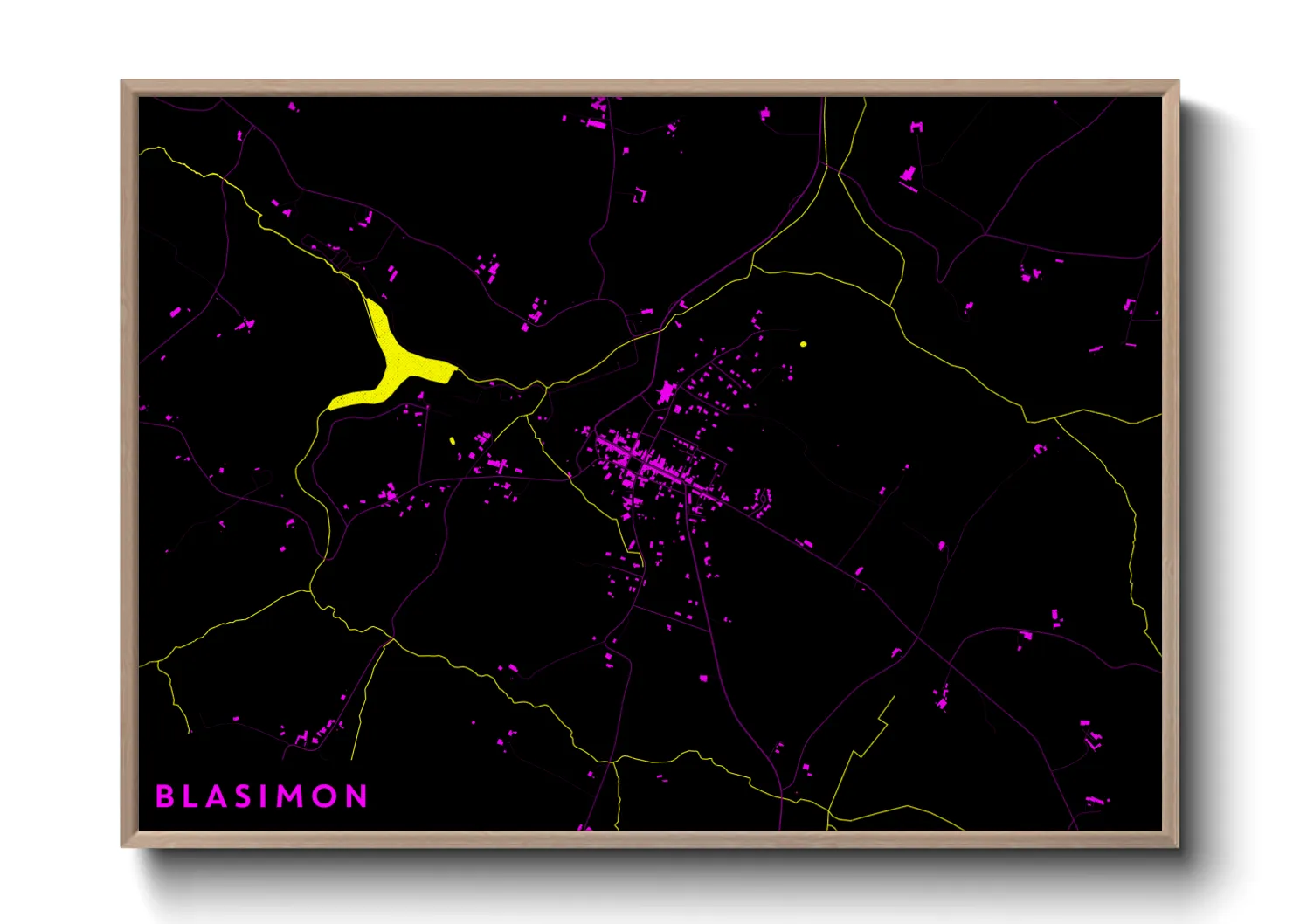 Une affiche de carte sur Blasimon