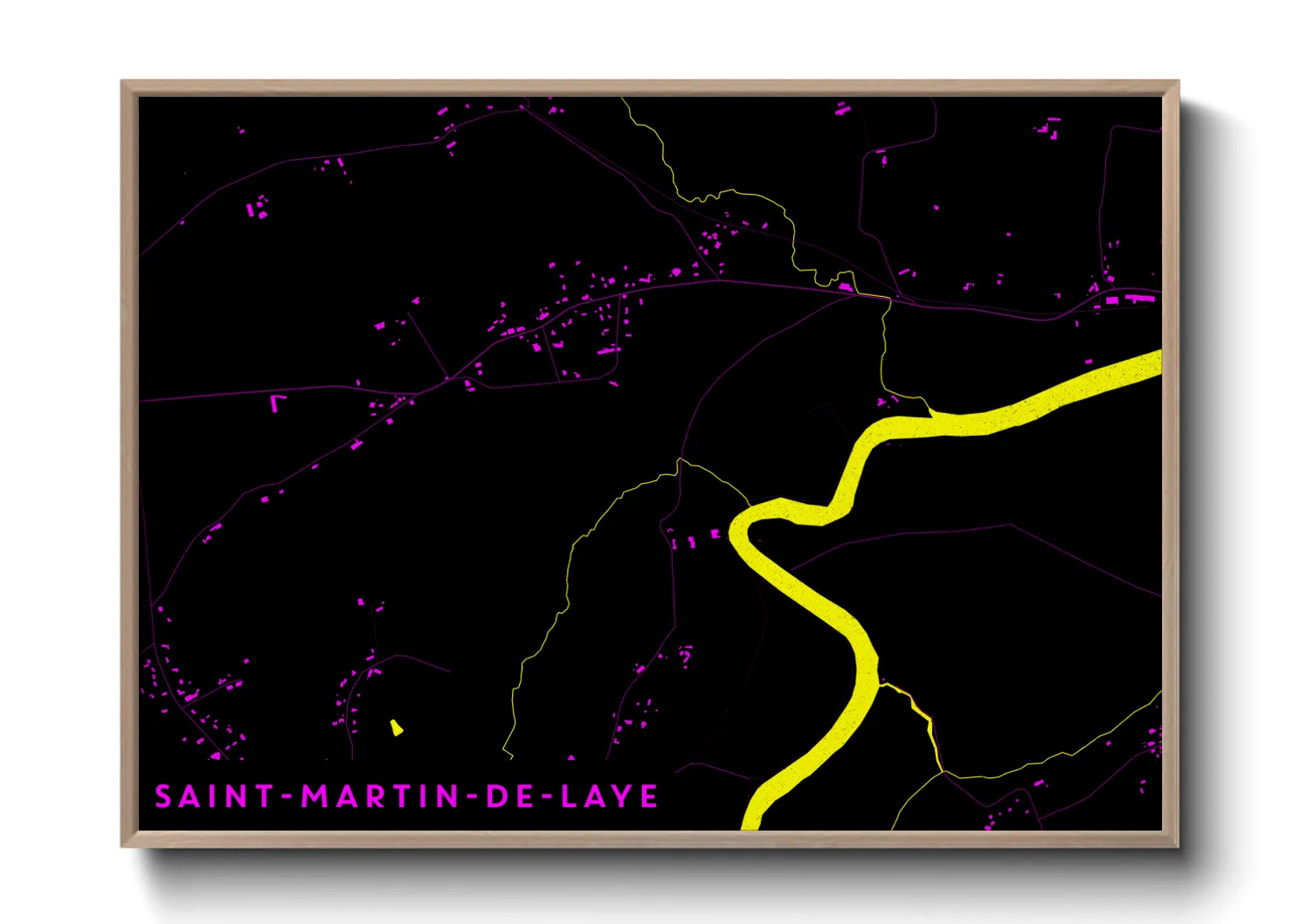Une affiche de carte sur Saint-Martin-de-Laye