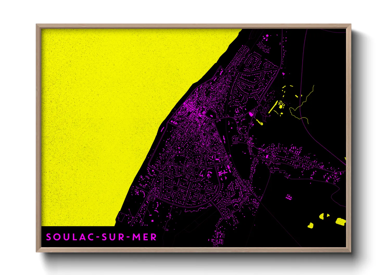 Une affiche de carte sur Soulac-sur-Mer