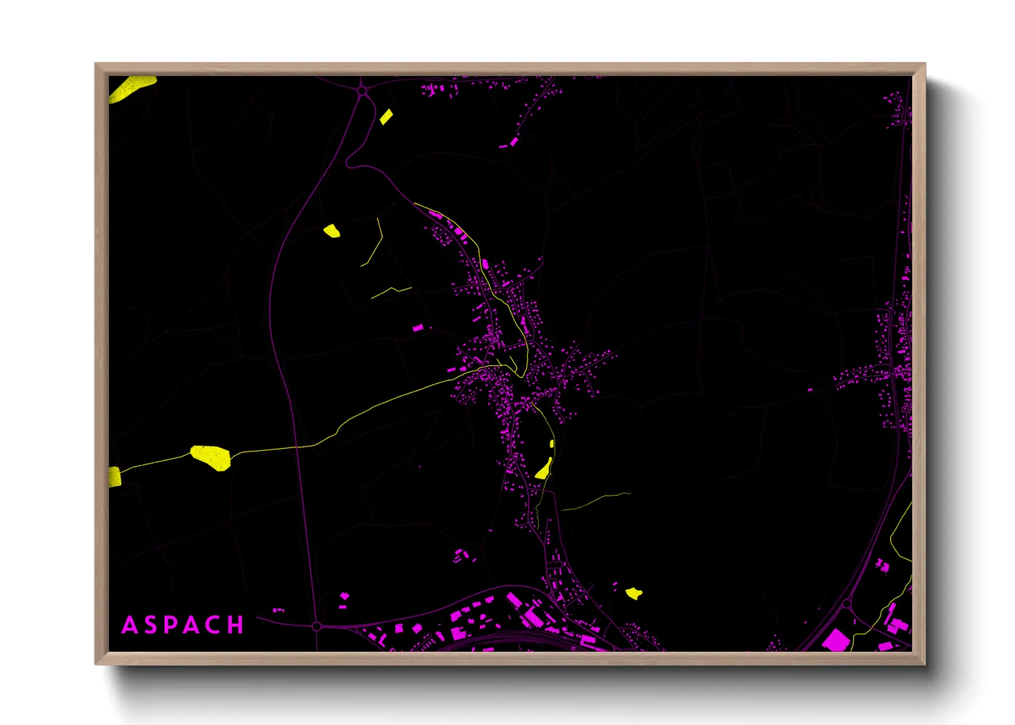 Une affiche de carte sur Aspach