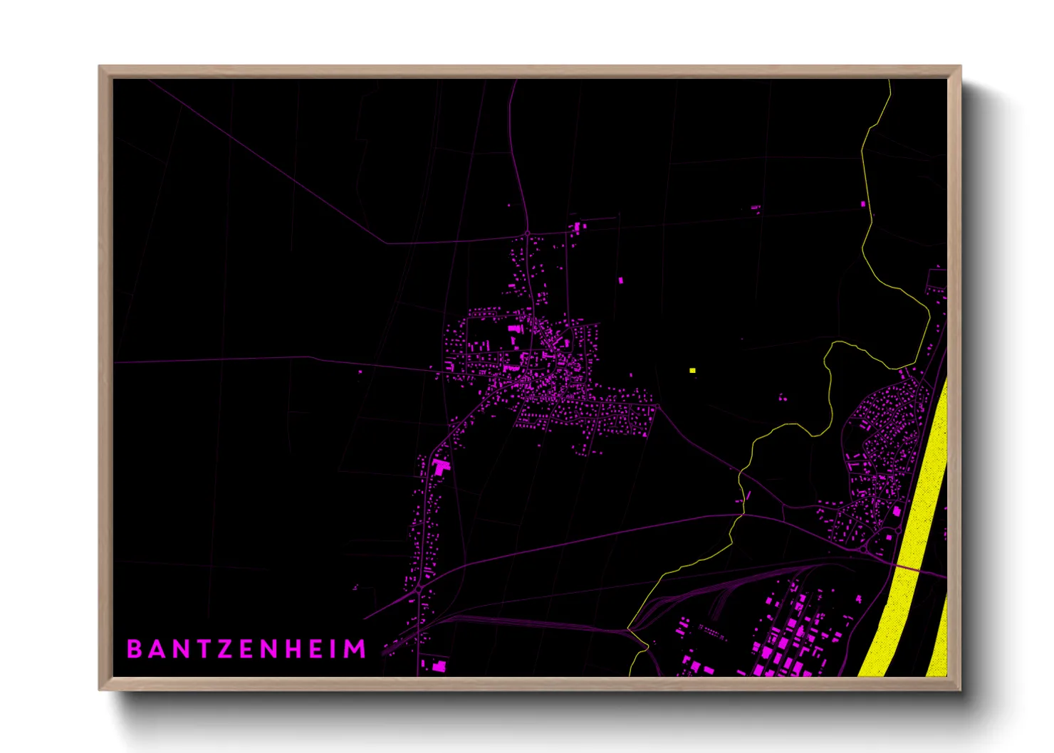 Une affiche de carte sur Bantzenheim