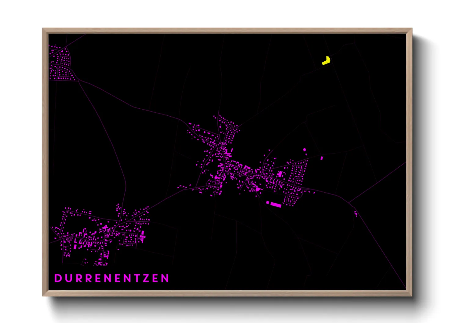 Une affiche de carte sur Durrenentzen