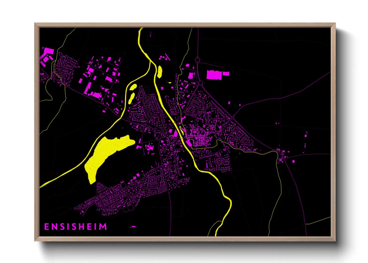 Une affiche de carte sur Ensisheim