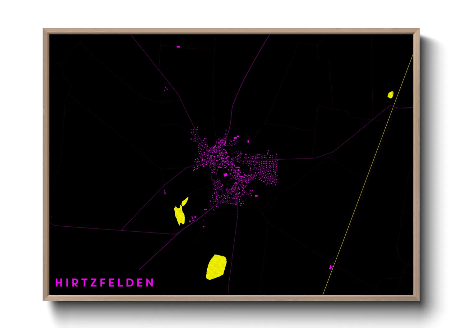 Une affiche de carte sur Hirtzfelden