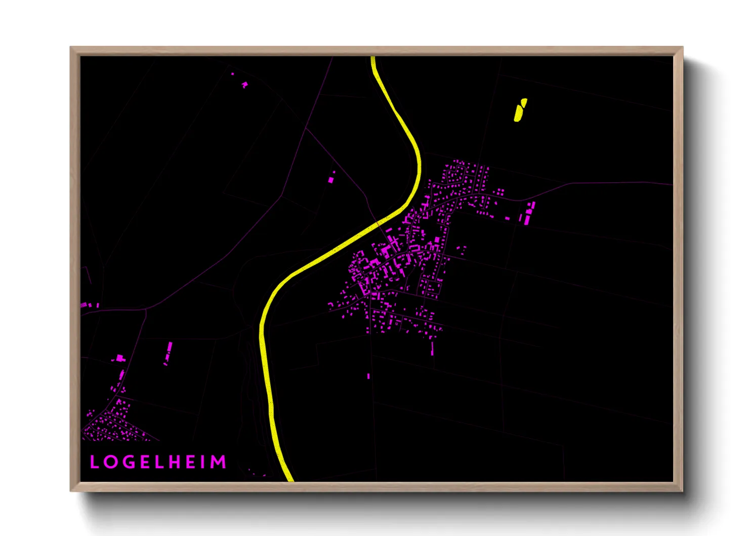 Une affiche de carte sur Logelheim