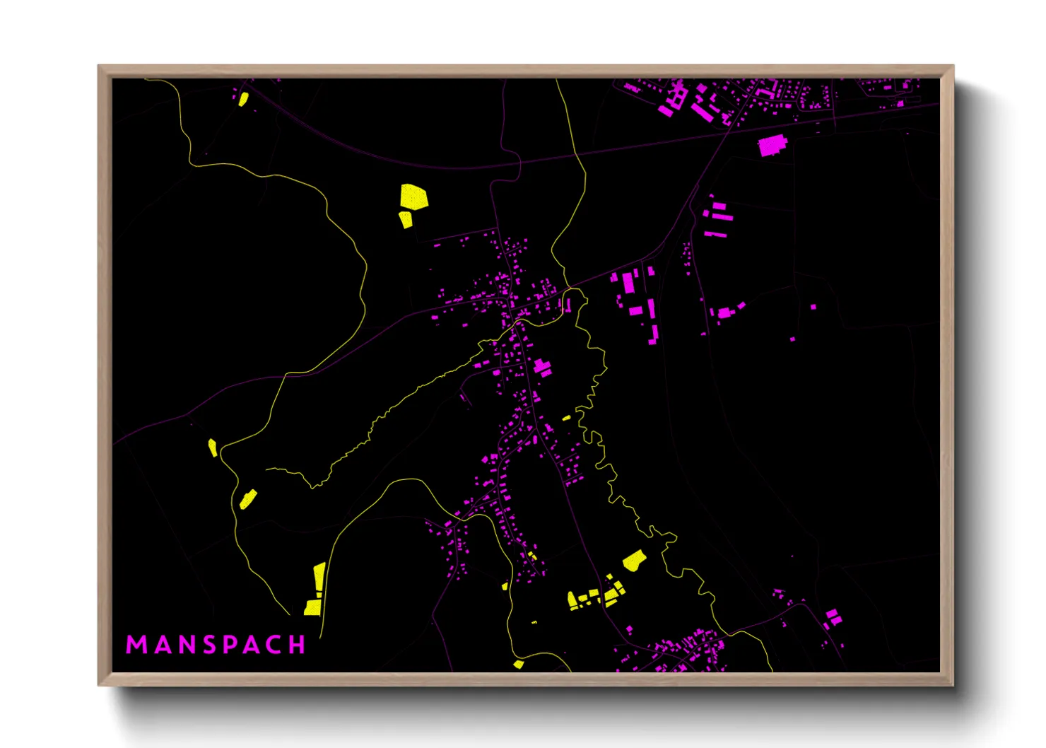 Une affiche de carte sur Manspach
