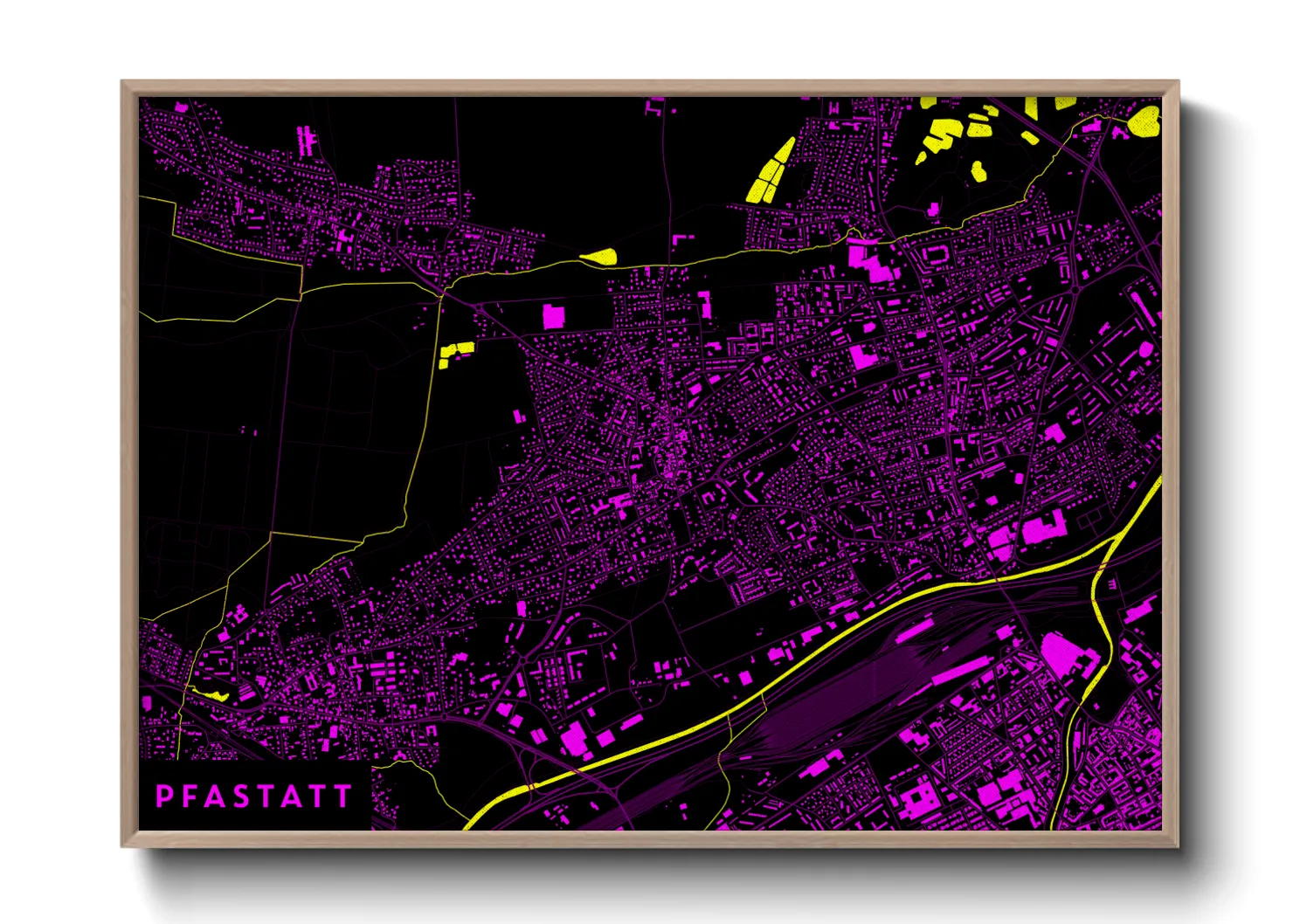 Une affiche de carte sur Pfastatt