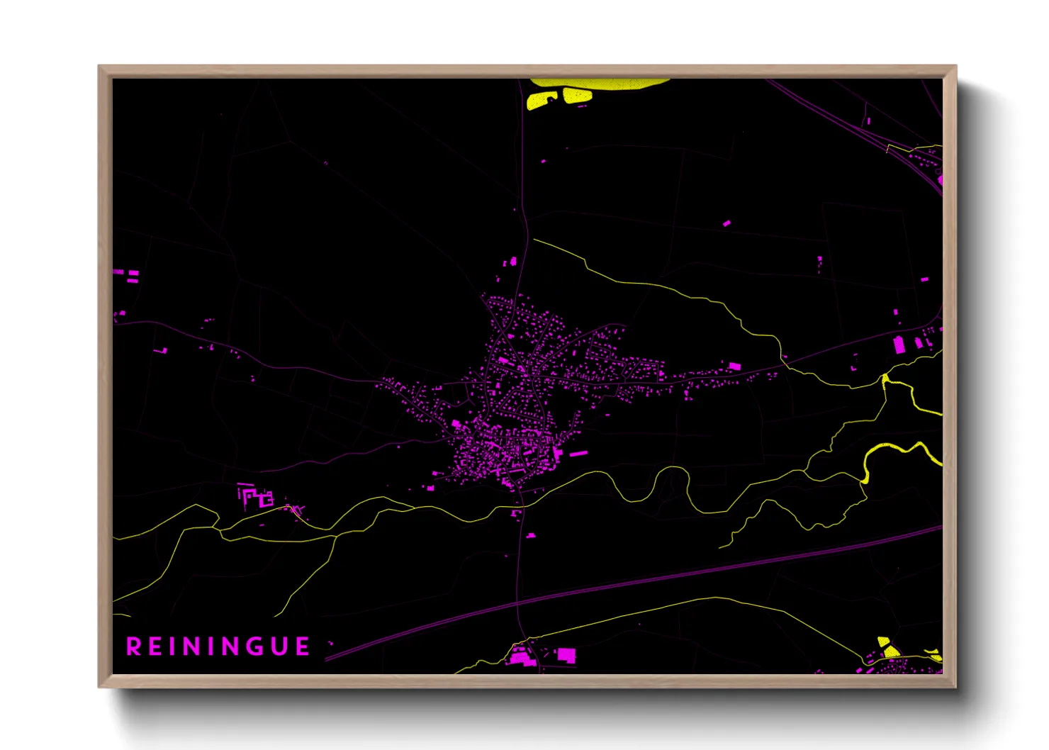 Une affiche de carte sur Reiningue