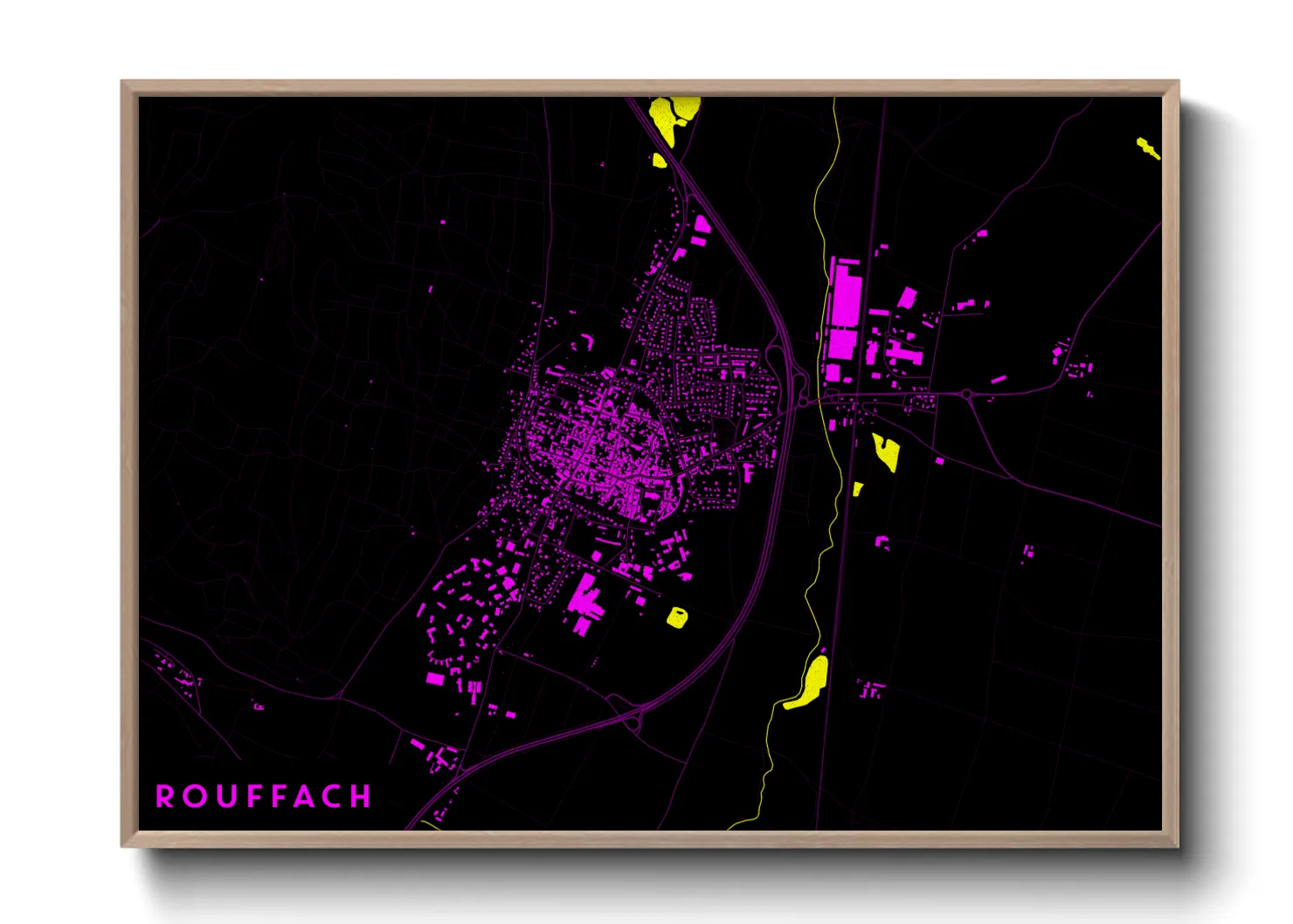 Une affiche de carte sur Rouffach