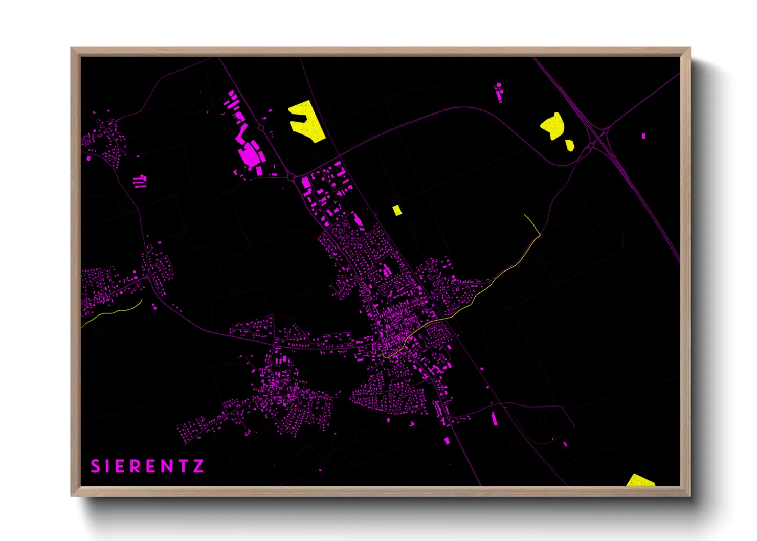 Une affiche de carte sur Sierentz