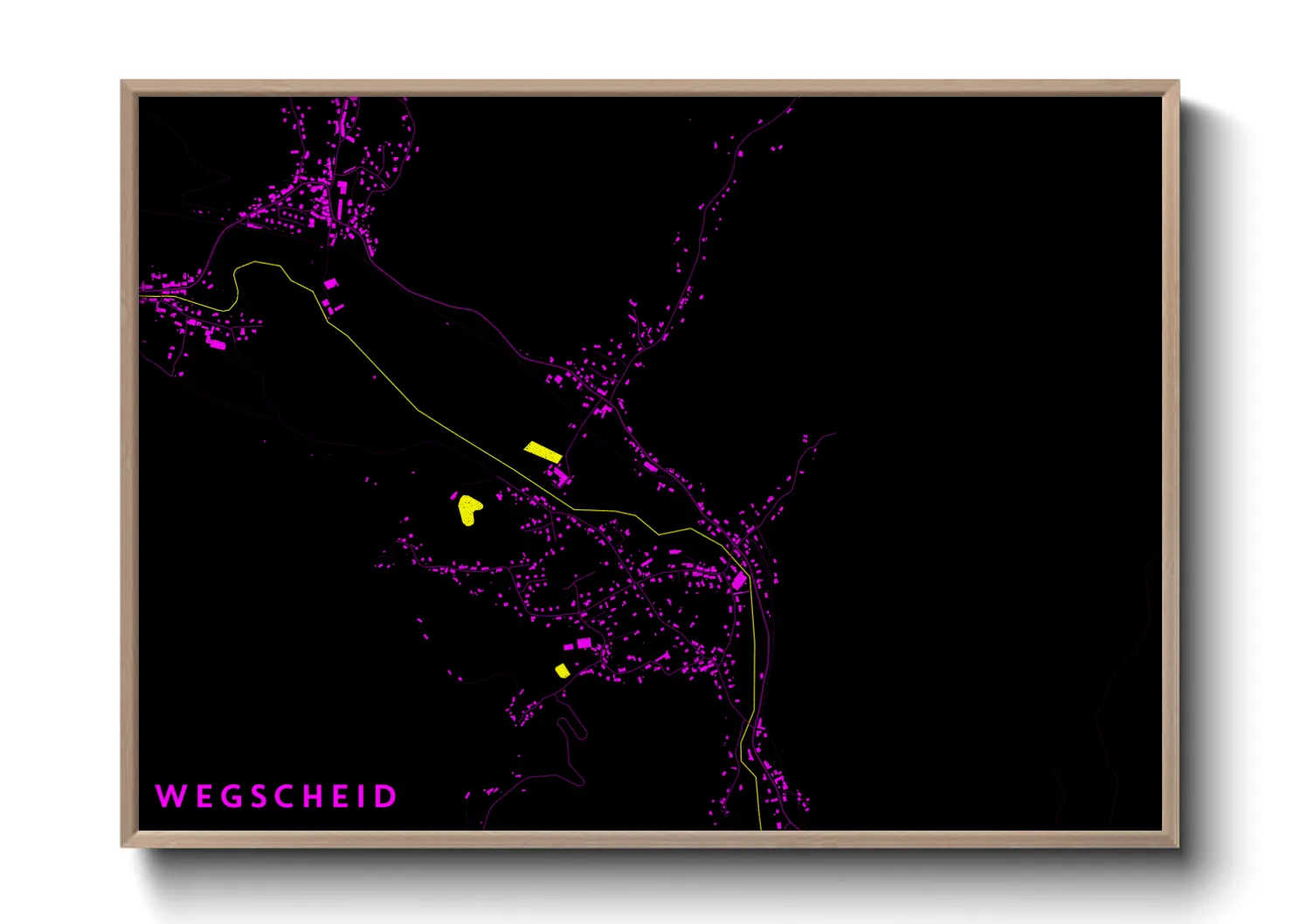 Une affiche de carte sur Wegscheid