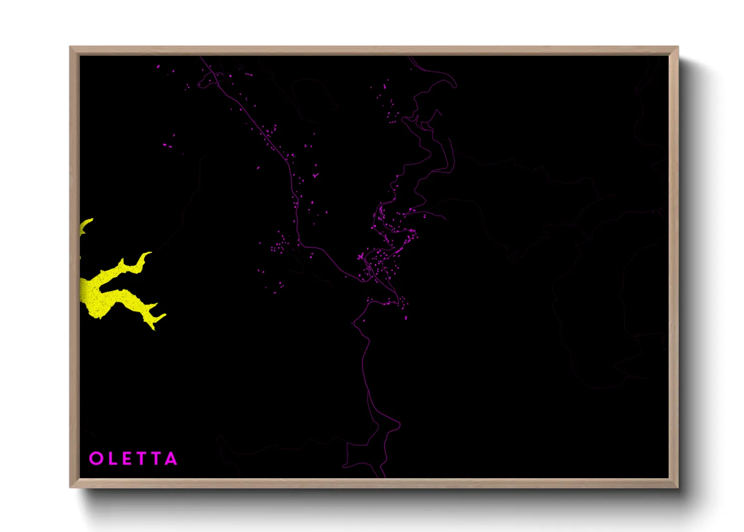 Une affiche de carte sur Oletta