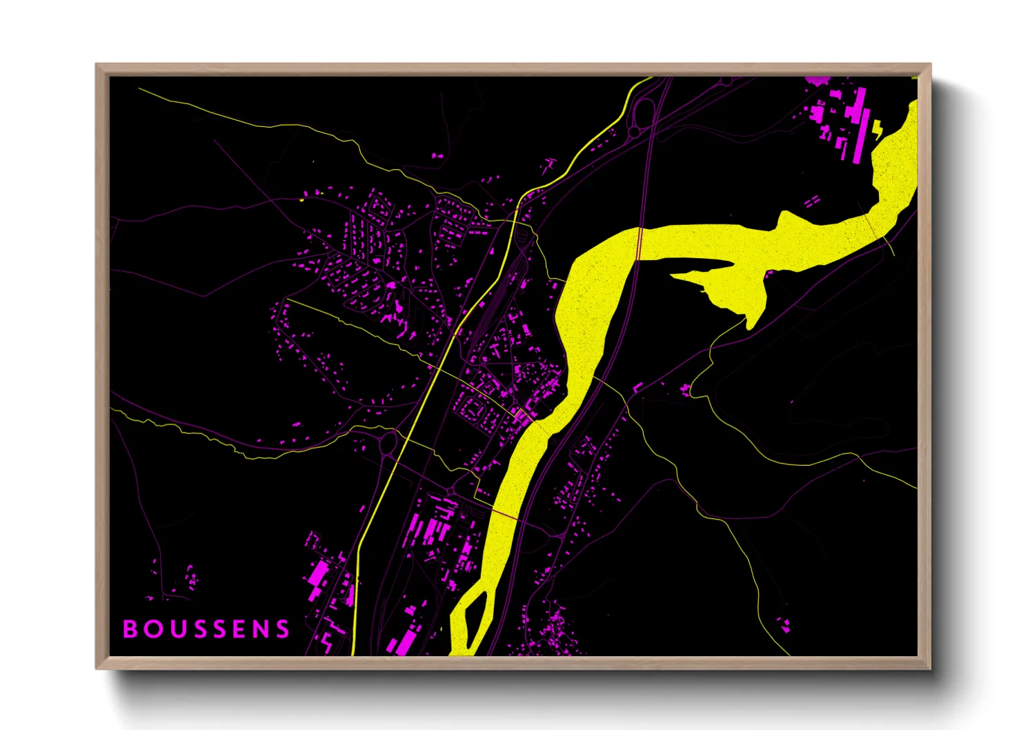 Une affiche de carte sur Boussens