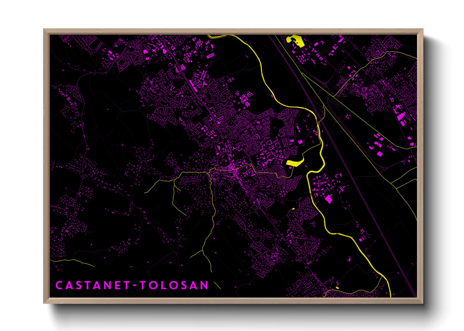 Une affiche de carte sur Castanet-Tolosan