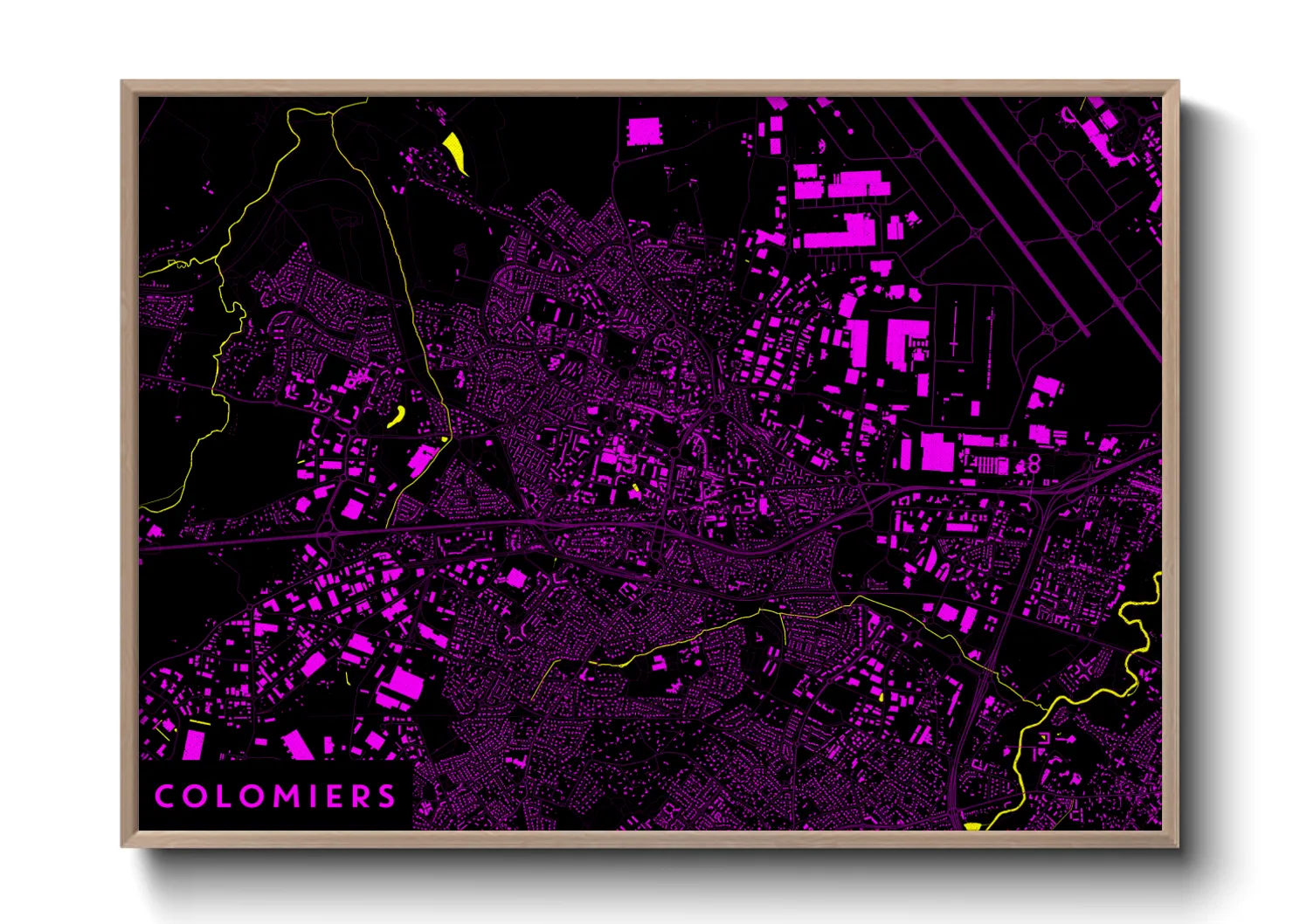 Une affiche de carte sur Colomiers