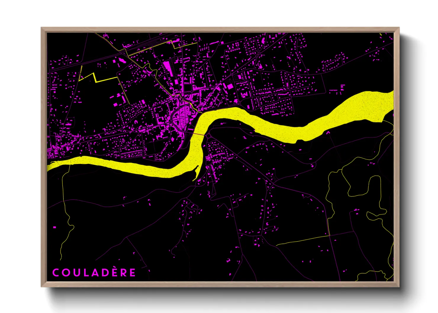 Une affiche de carte sur Couladère