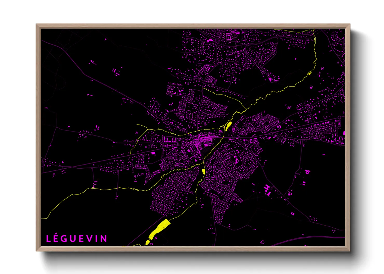 Une affiche de carte sur Léguevin