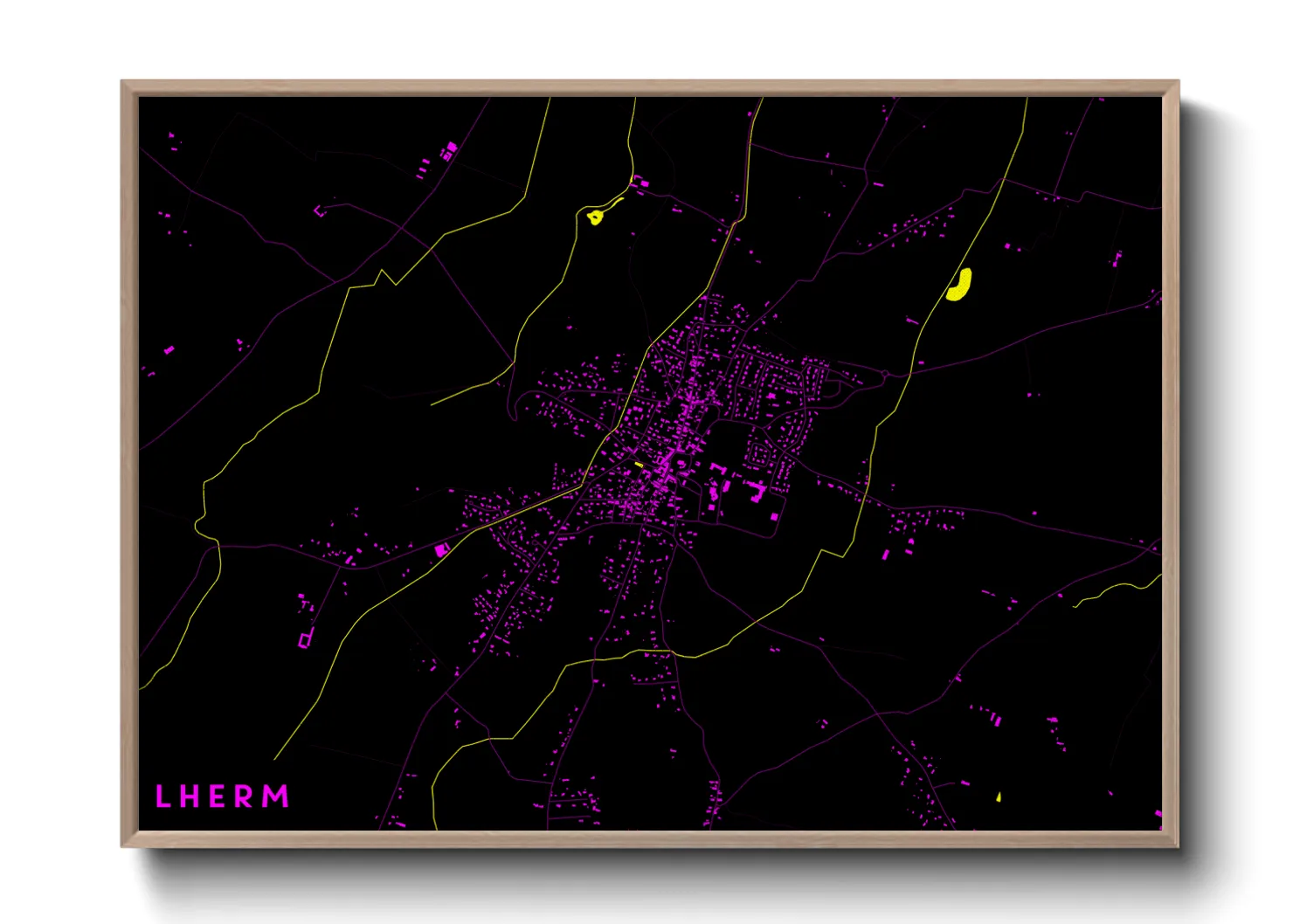 Une affiche de carte sur Lherm