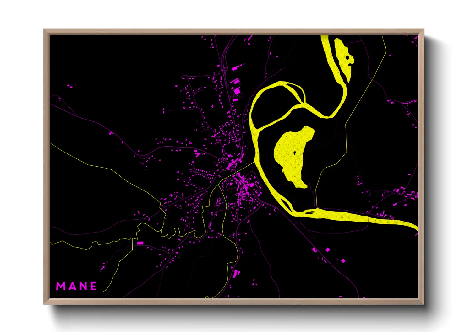 Une affiche de carte sur Mane