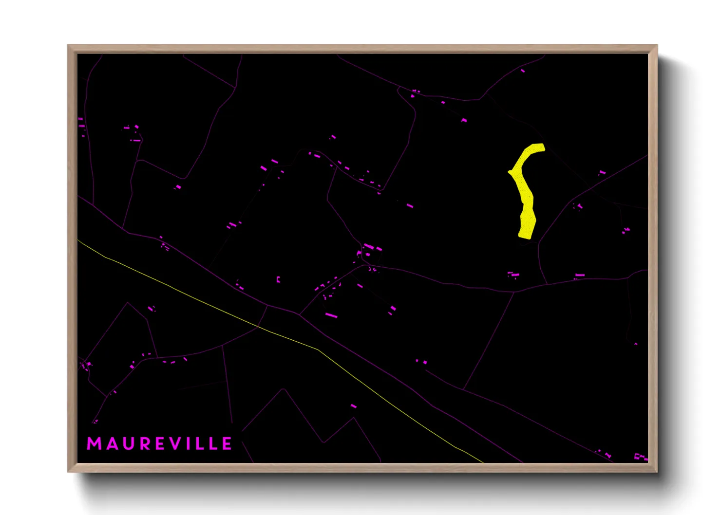Une affiche de carte sur Maureville