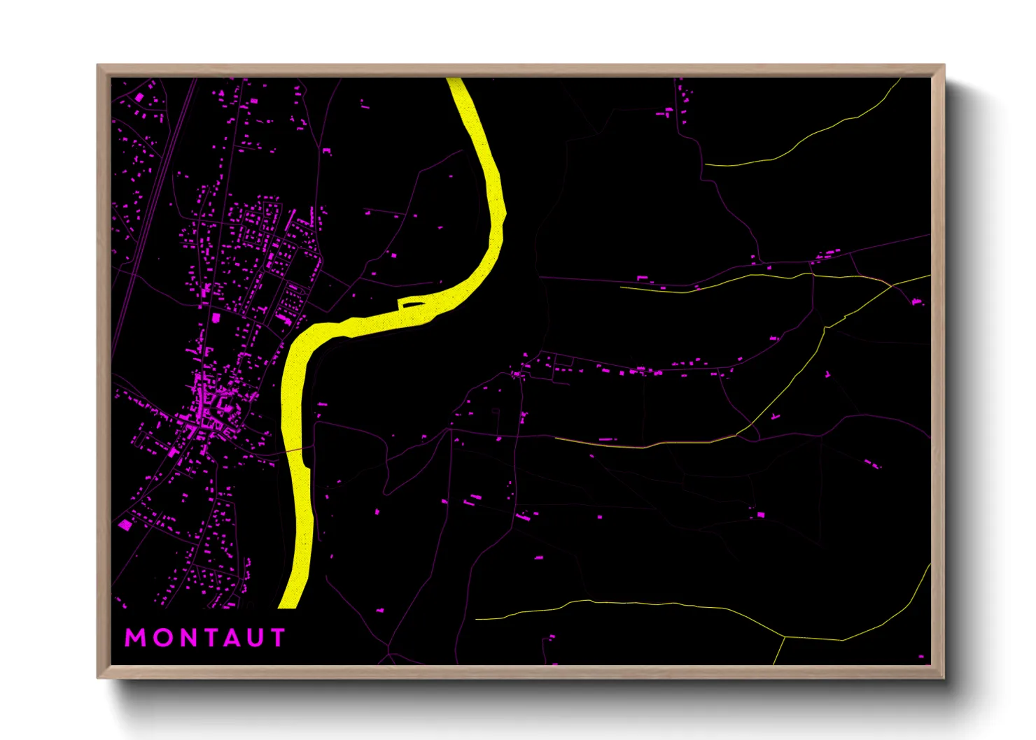 Une affiche de carte sur Montaut