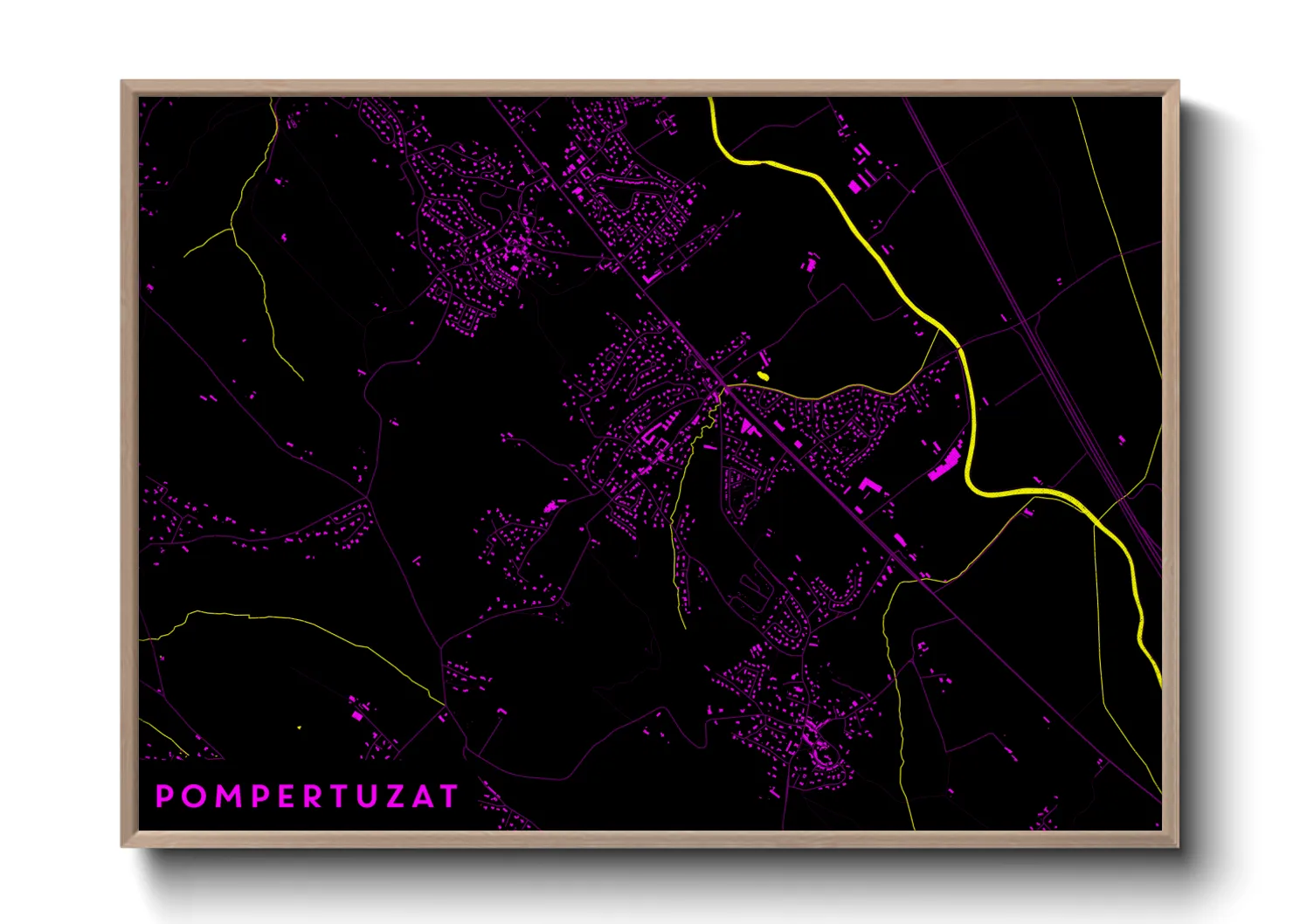 Une affiche de carte sur Pompertuzat