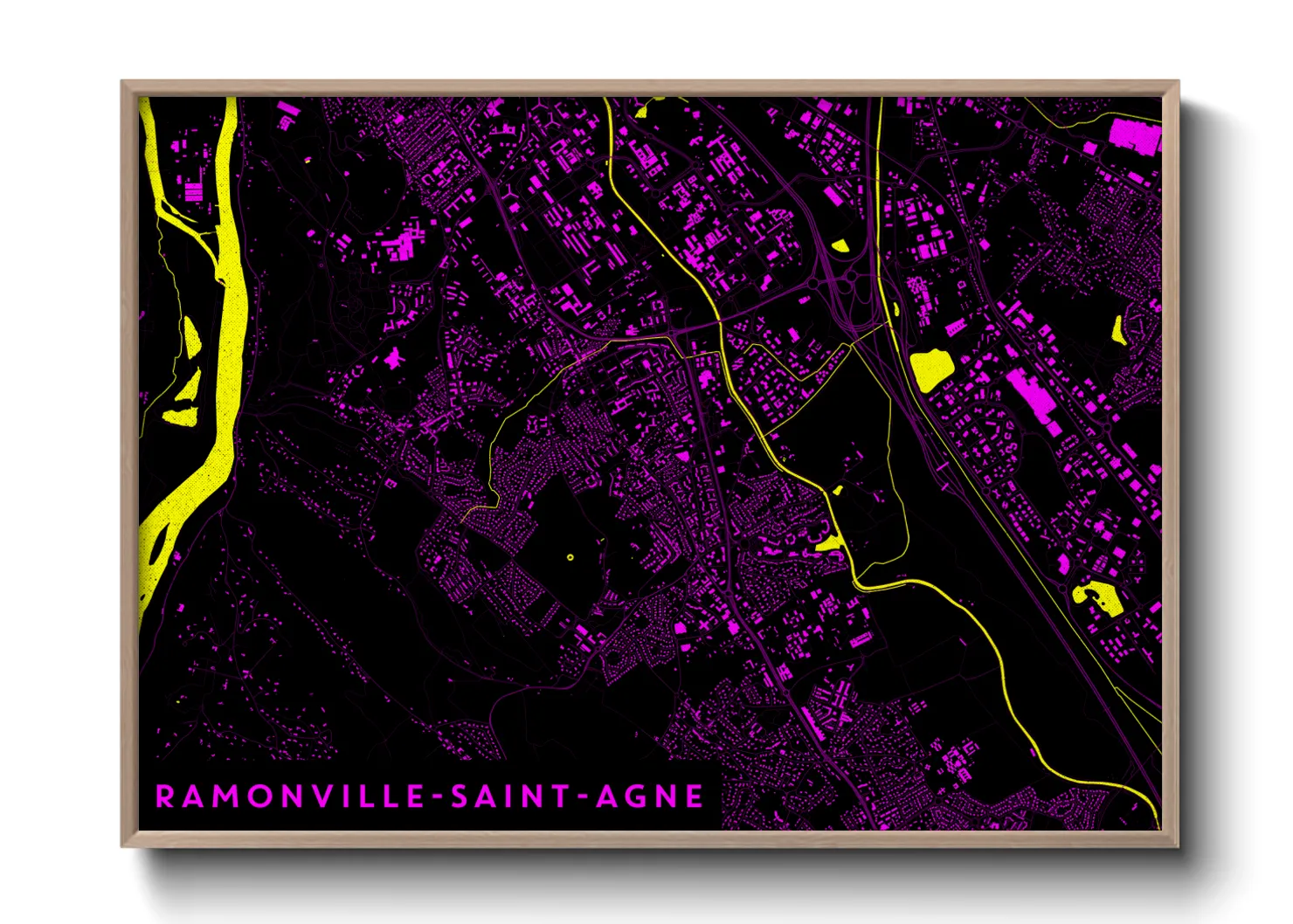 Une affiche de carte sur Ramonville-Saint-Agne