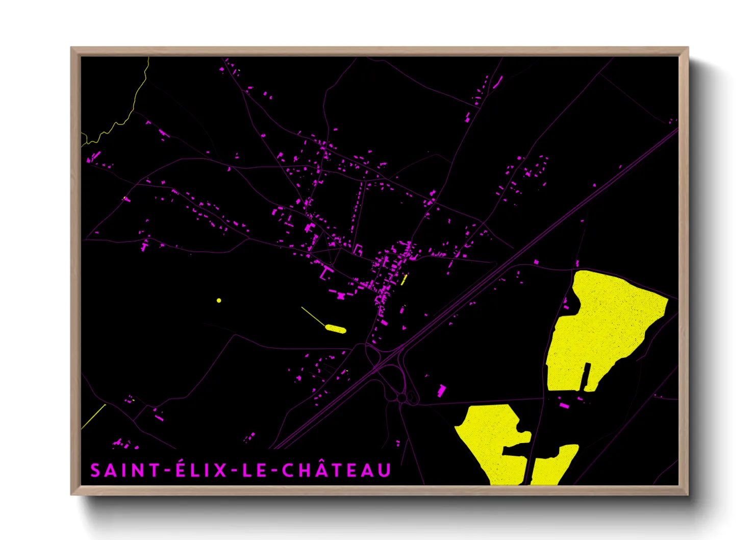 Une affiche de carte sur Saint-Élix-le-Château
