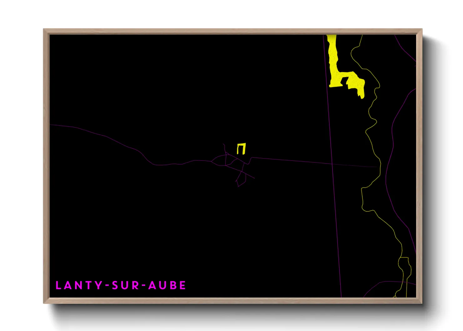 Une affiche de carte sur Lanty-sur-Aube