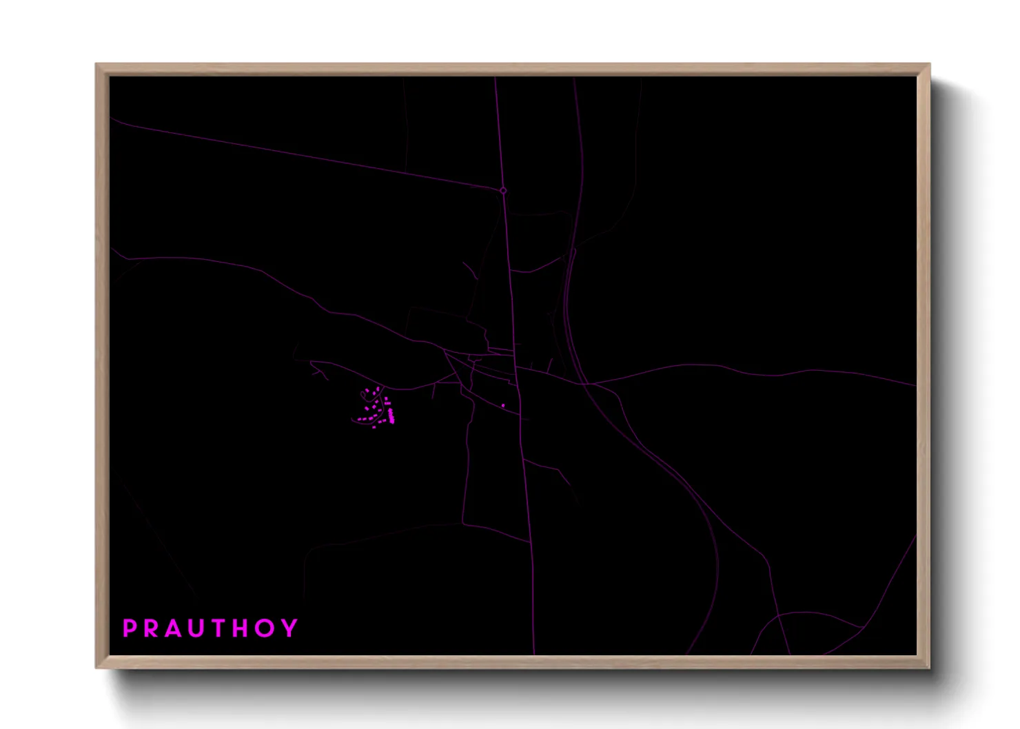Une affiche de carte sur Prauthoy