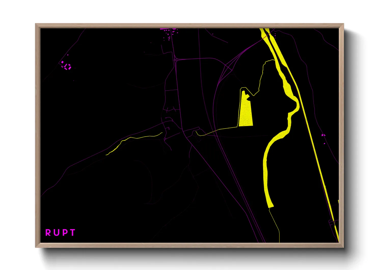 Une affiche de carte sur Rupt