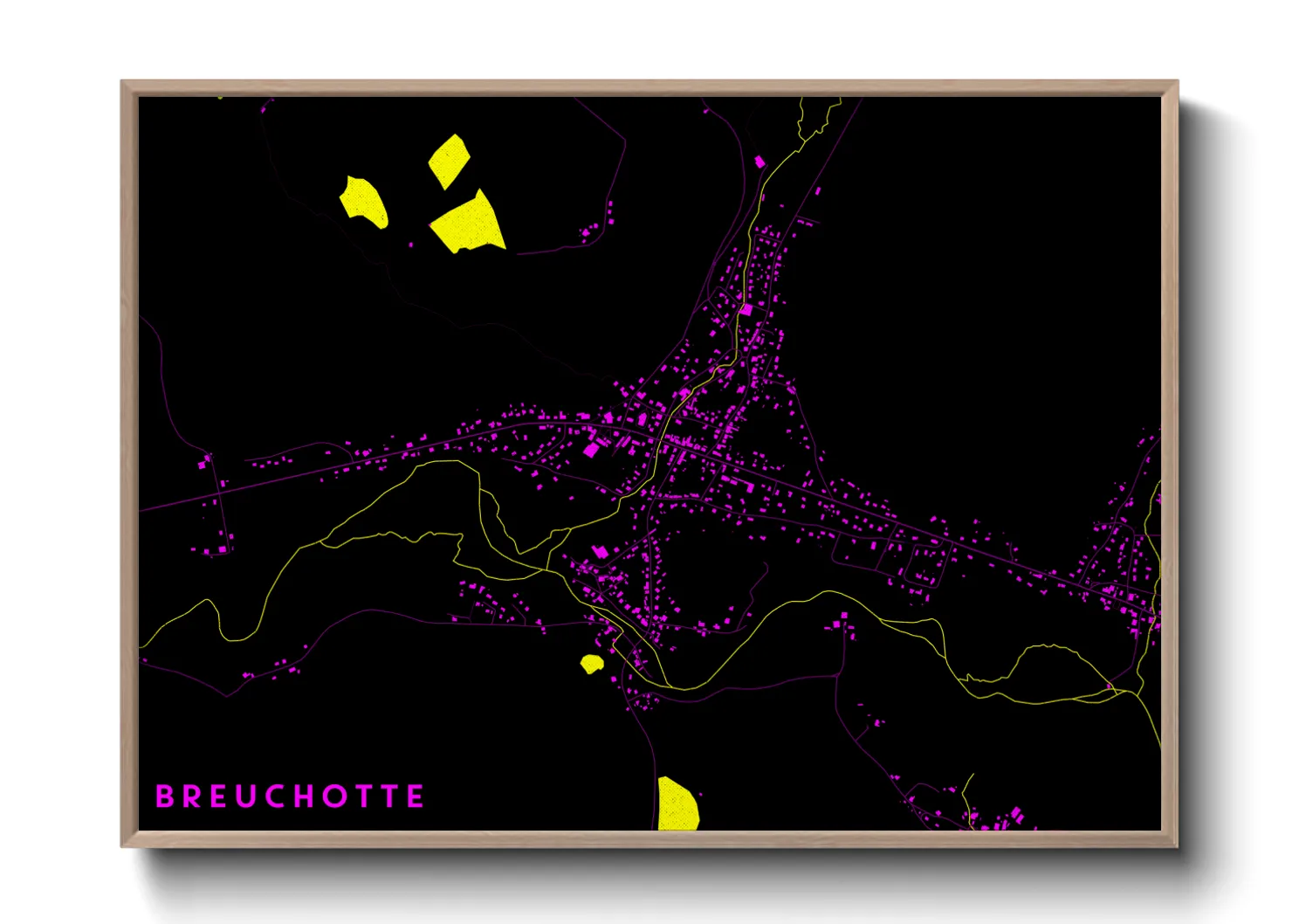 Une affiche de carte sur Breuchotte