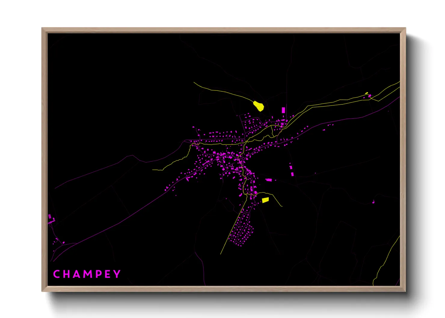 Une affiche de carte sur Champey