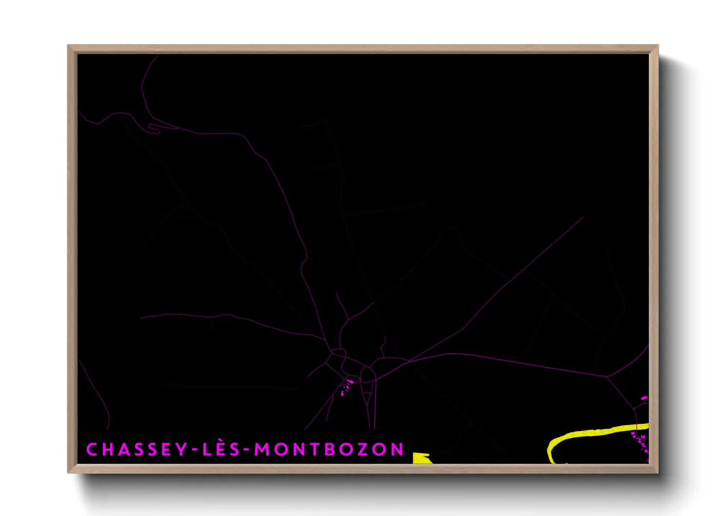 Une affiche de carte sur Chassey-lès-Montbozon