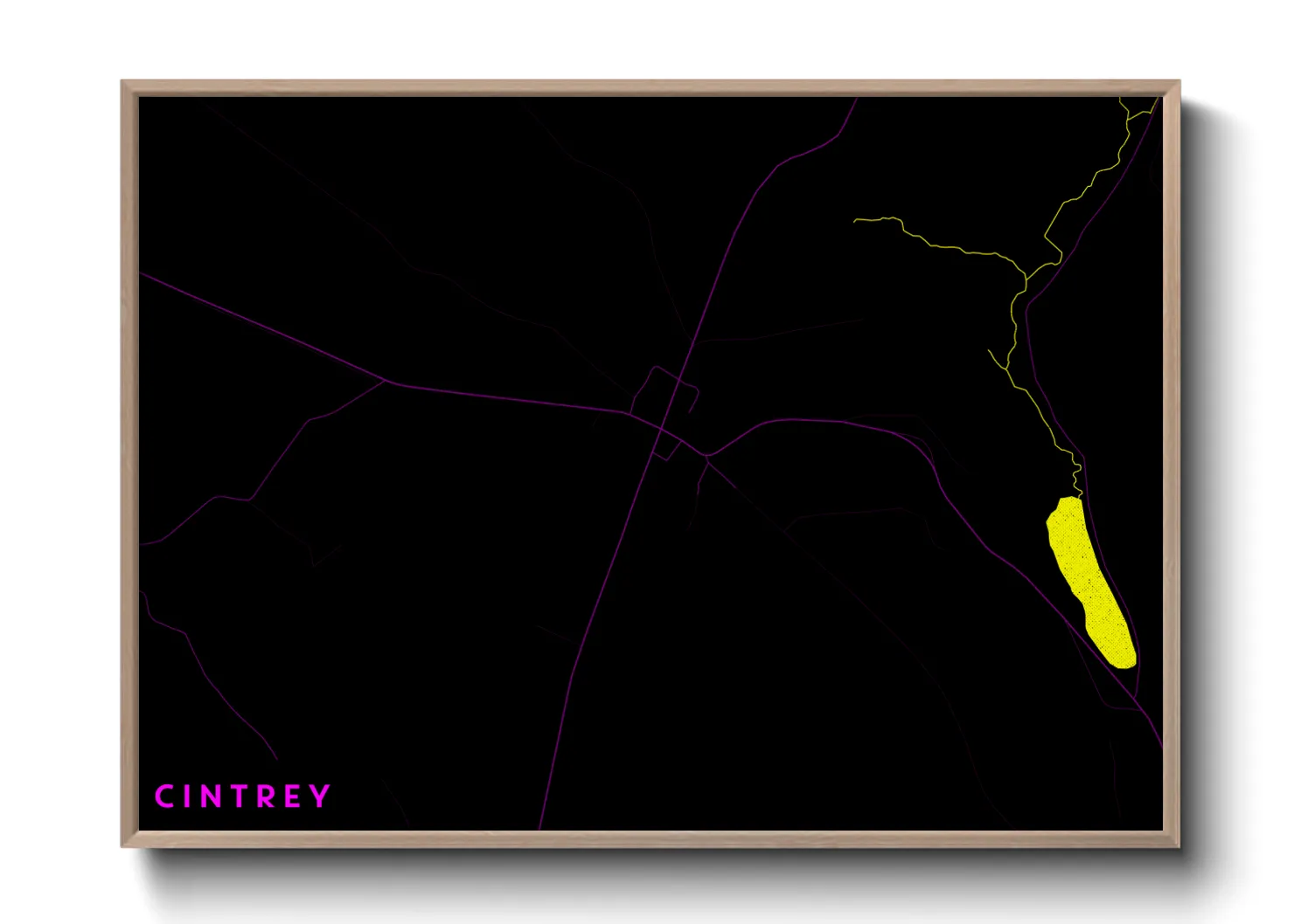 Une affiche de carte sur Cintrey