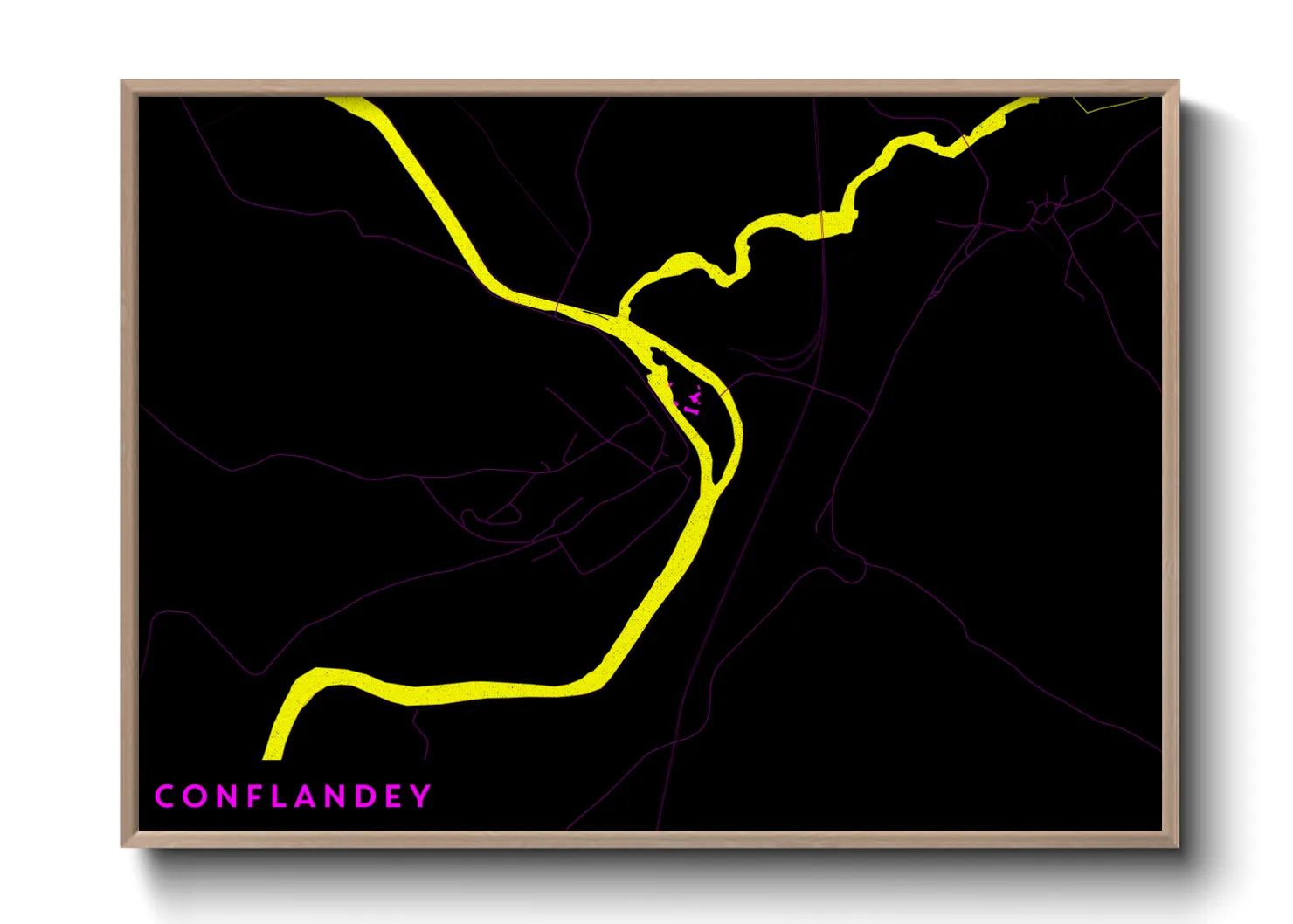 Une affiche de carte sur Conflandey