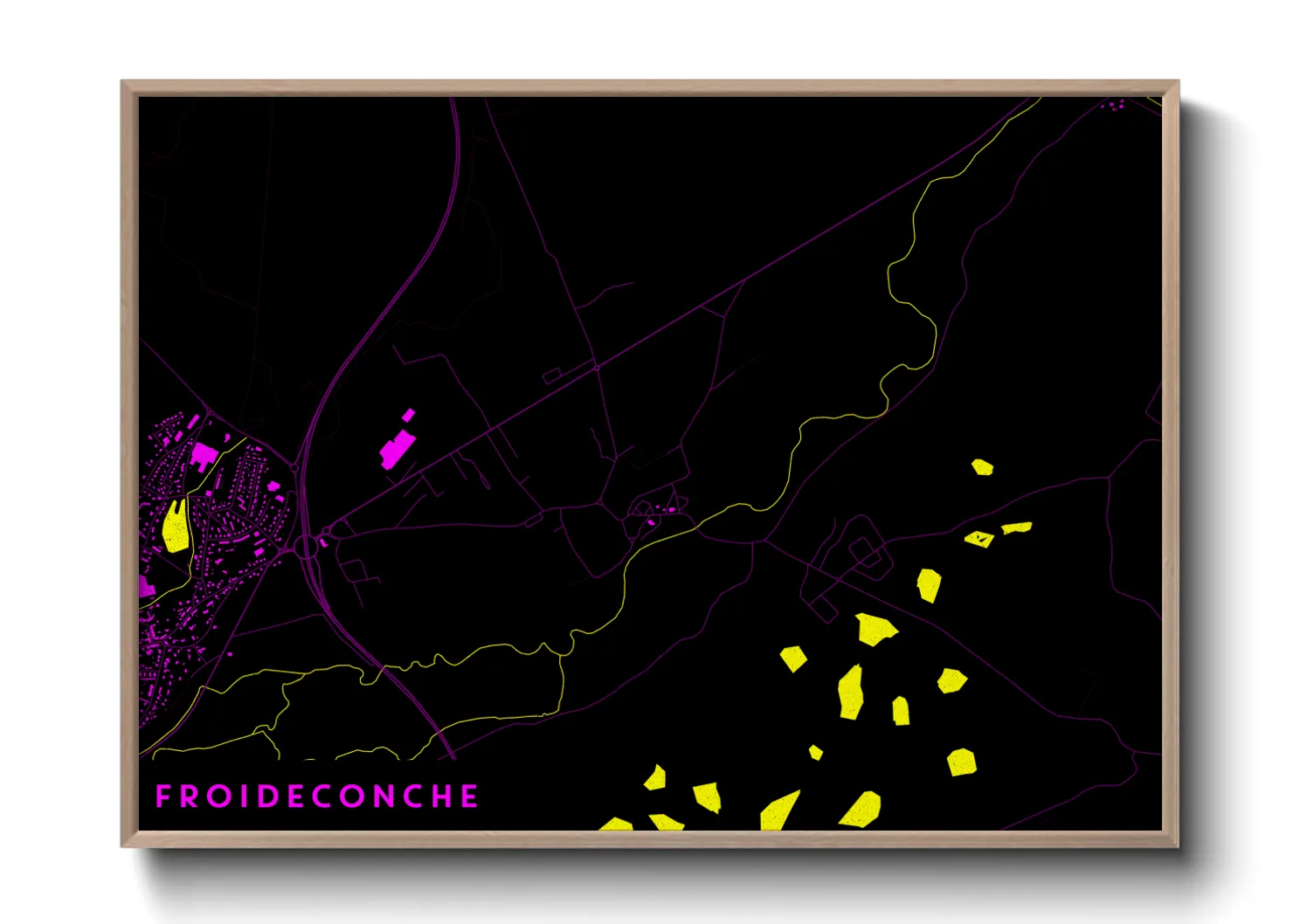 Une affiche de carte sur Froideconche