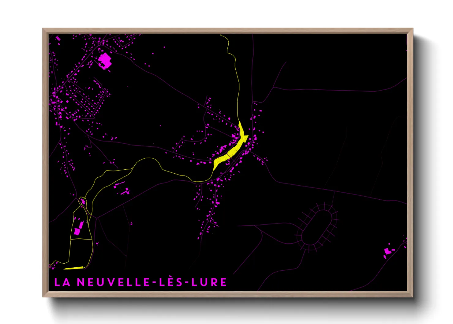 Une affiche de carte sur La Neuvelle-lès-Lure