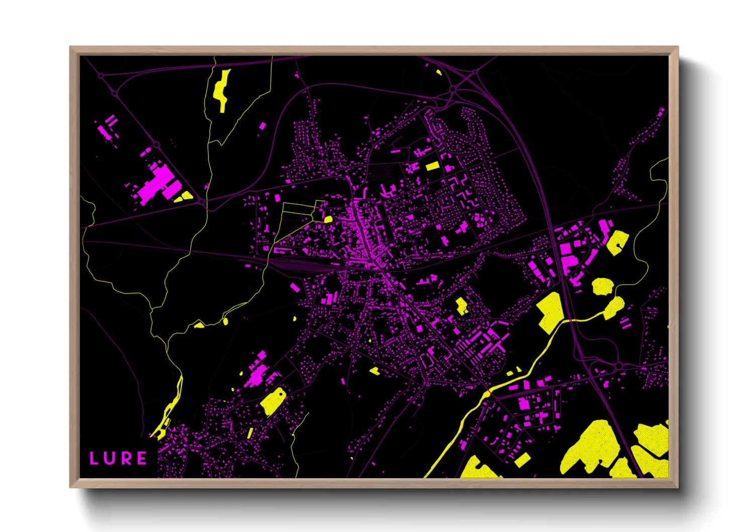 Une affiche de carte sur Lure