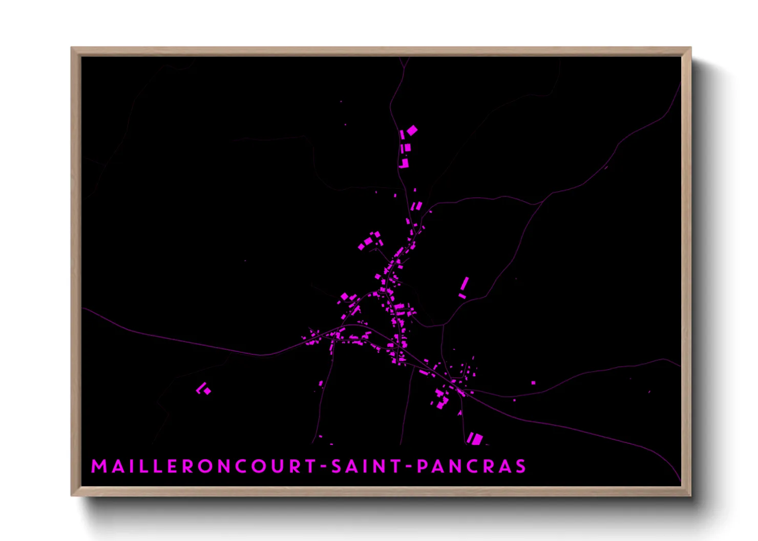 Une affiche de carte sur Mailleroncourt-Saint-Pancras