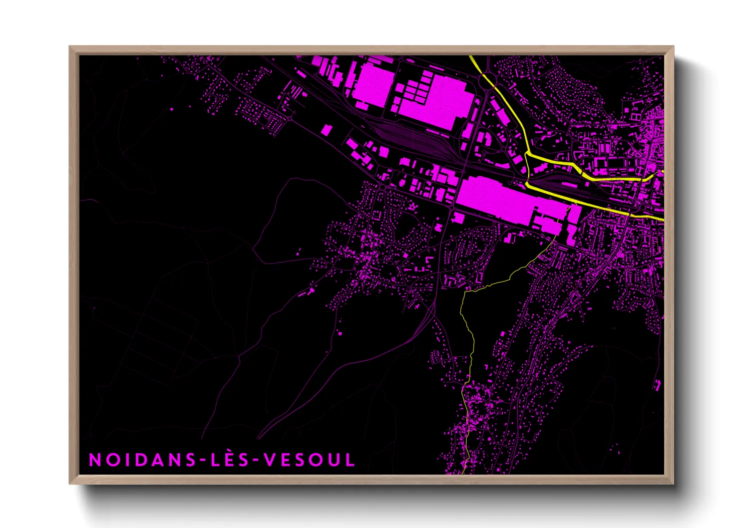 Une affiche de carte sur Noidans-lès-Vesoul