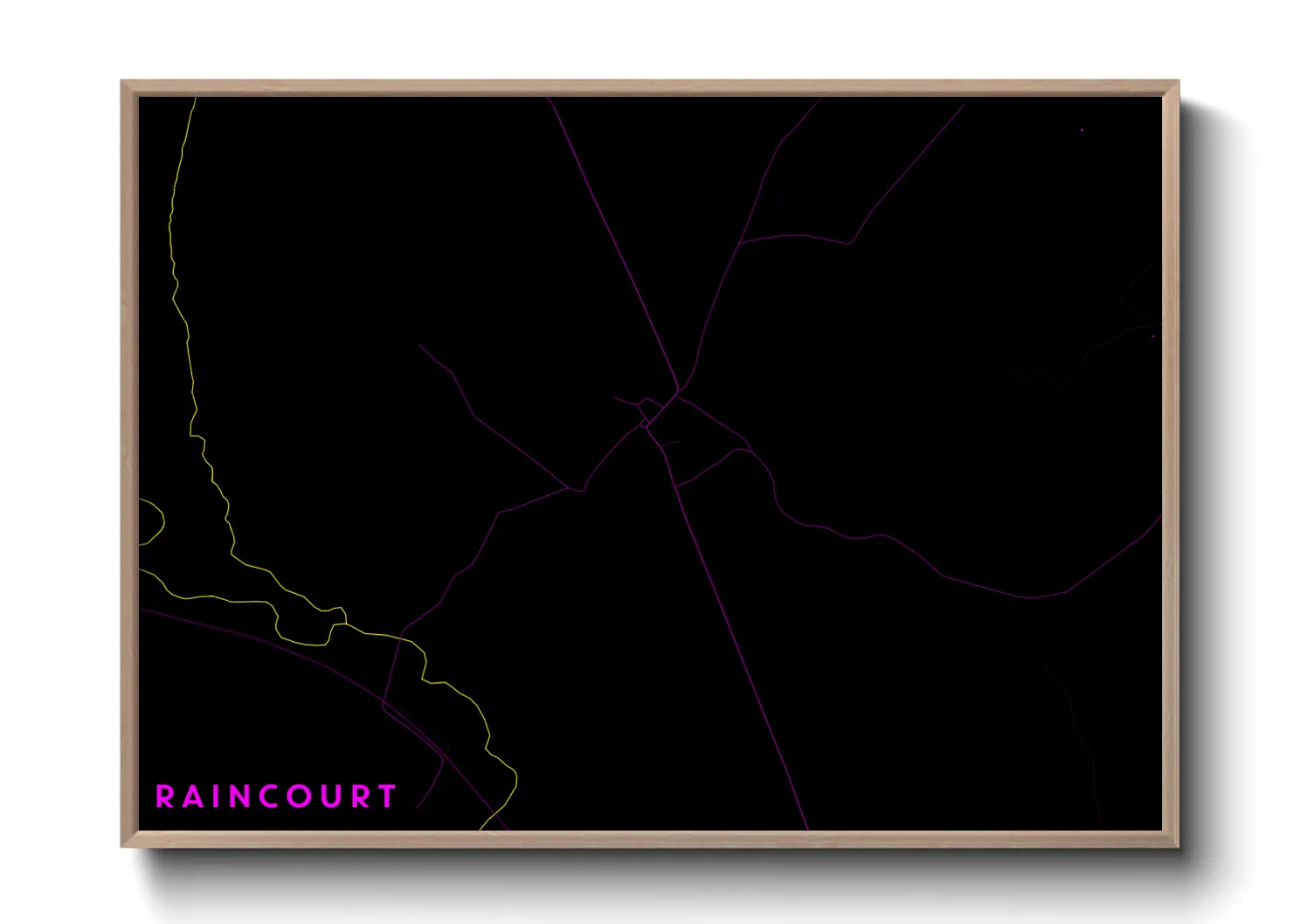 Une affiche de carte sur Raincourt