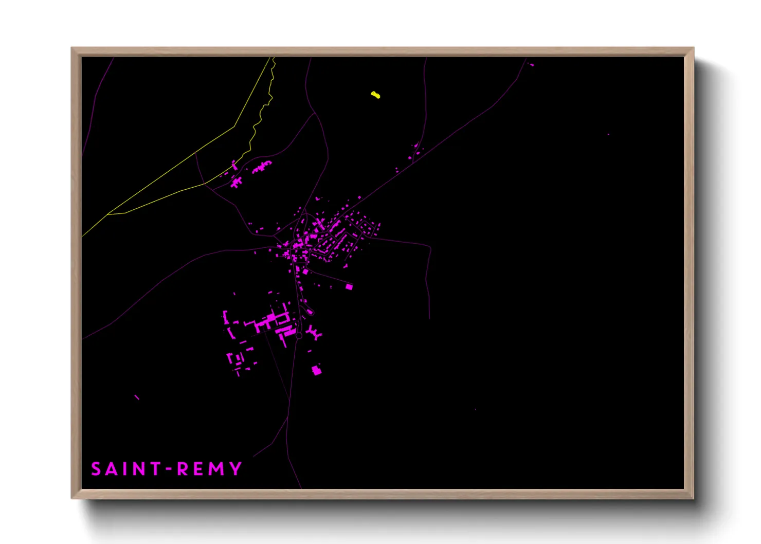 Une affiche de carte sur Saint-Remy