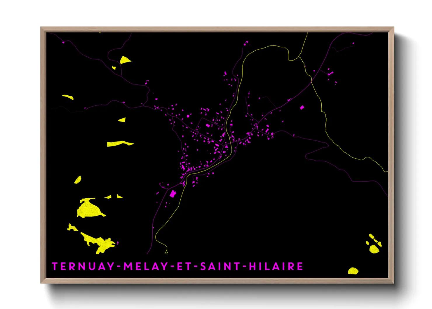 Une affiche de carte sur Ternuay-Melay-et-Saint-Hilaire