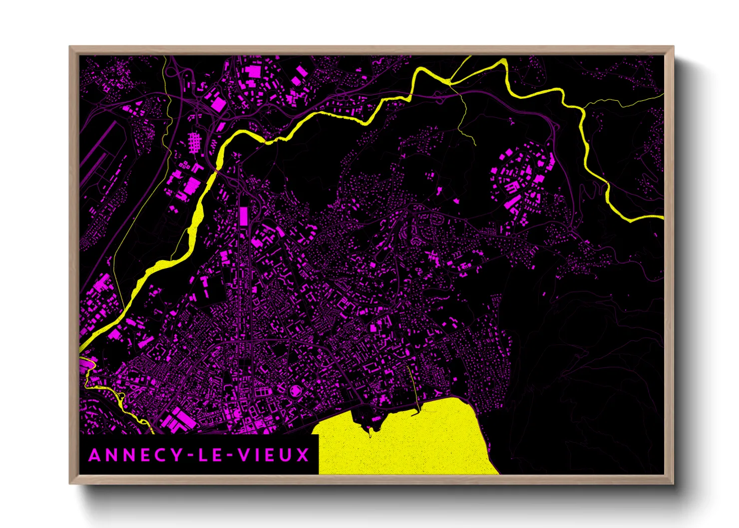 Une affiche de carte sur Annecy-le-Vieux