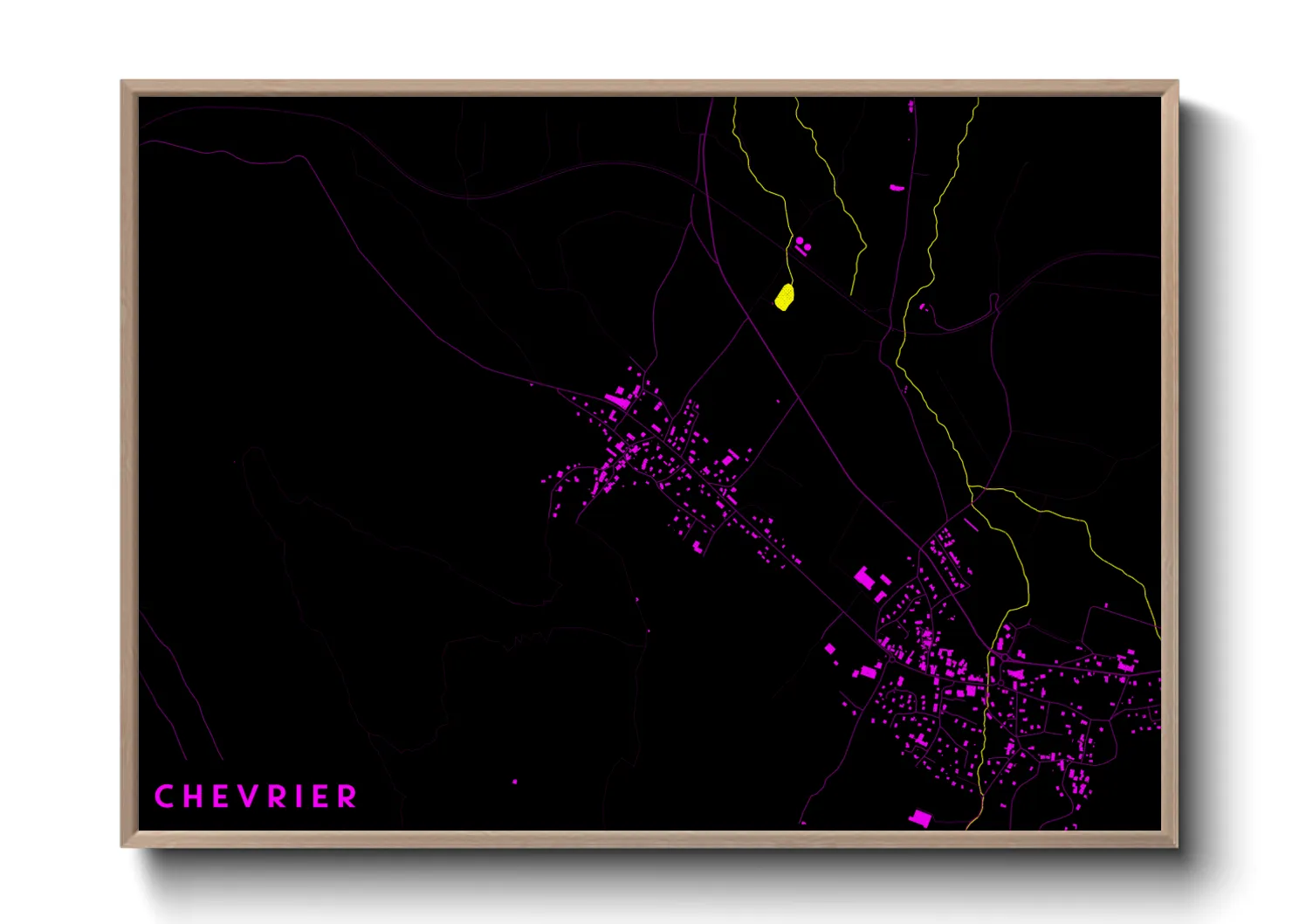 Une affiche de carte sur Chevrier