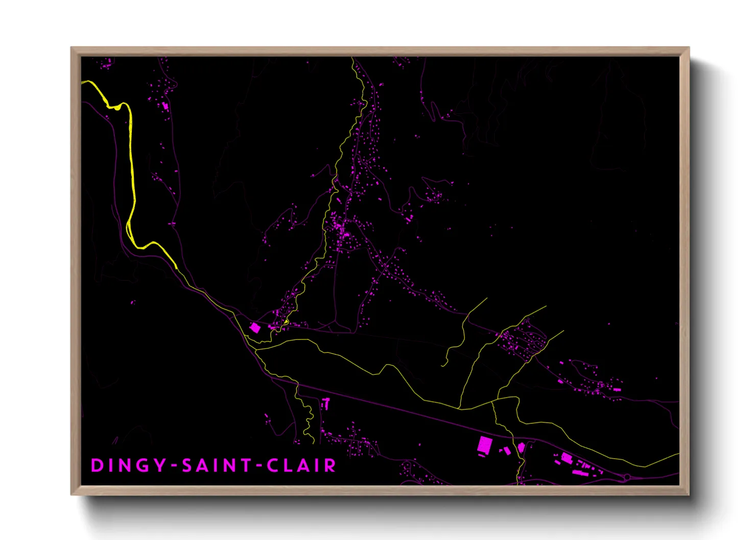 Une affiche de carte sur Dingy-Saint-Clair