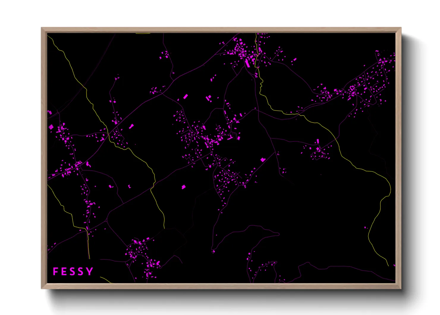 Une affiche de carte sur Fessy